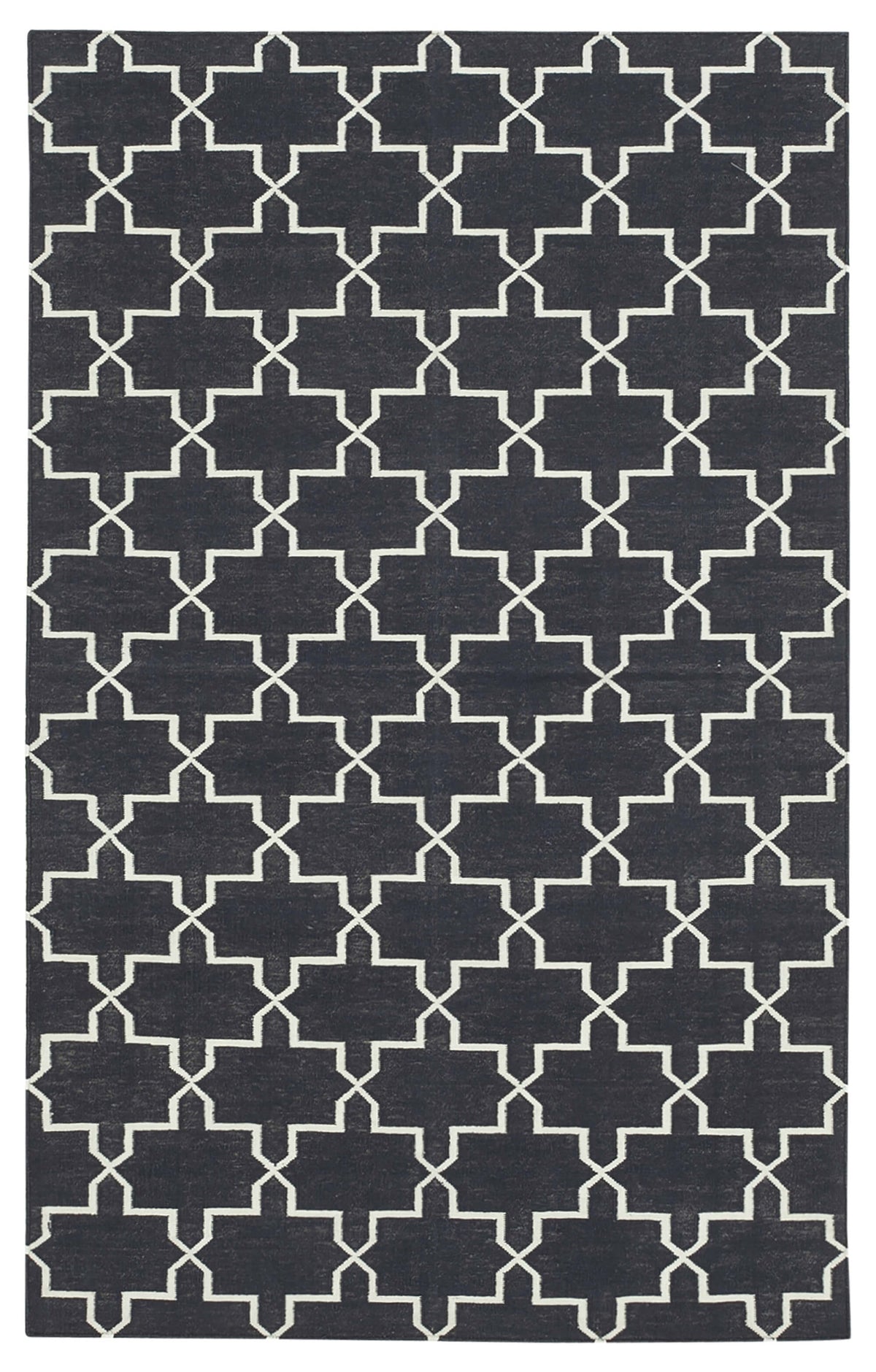 3x6 Black Dhurrie Rug - 32561