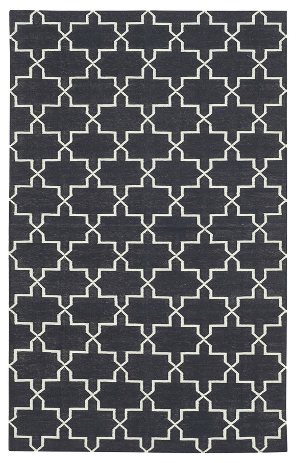 3x6 Black Dhurrie Rug - 32561