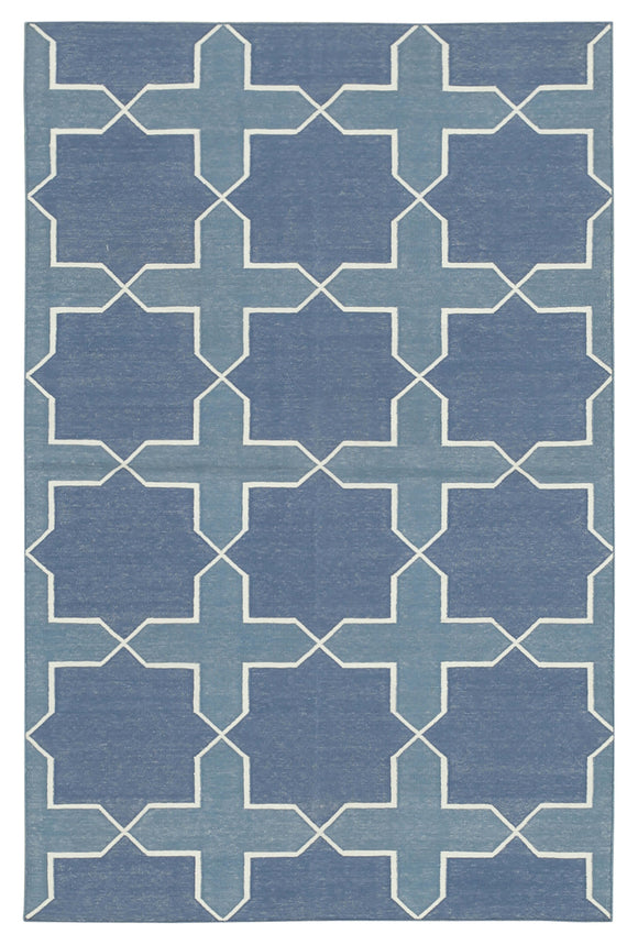 4x5 White Dhurrie Rug - 32565