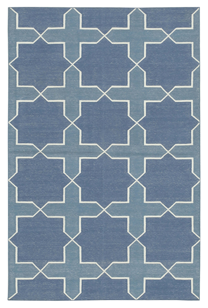 4x5 White Dhurrie Rug - 32565