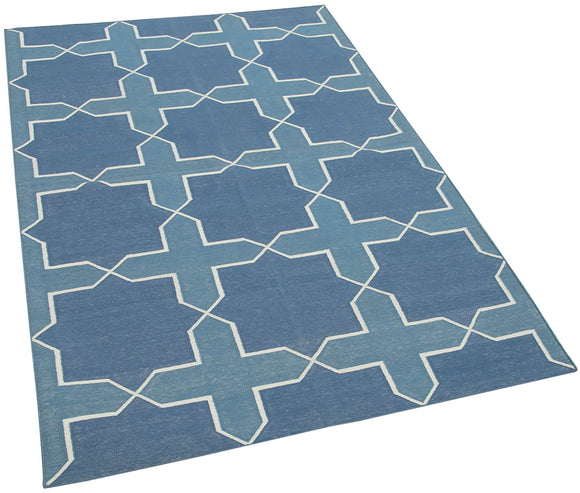 4x5 White Dhurrie Rug - 32565