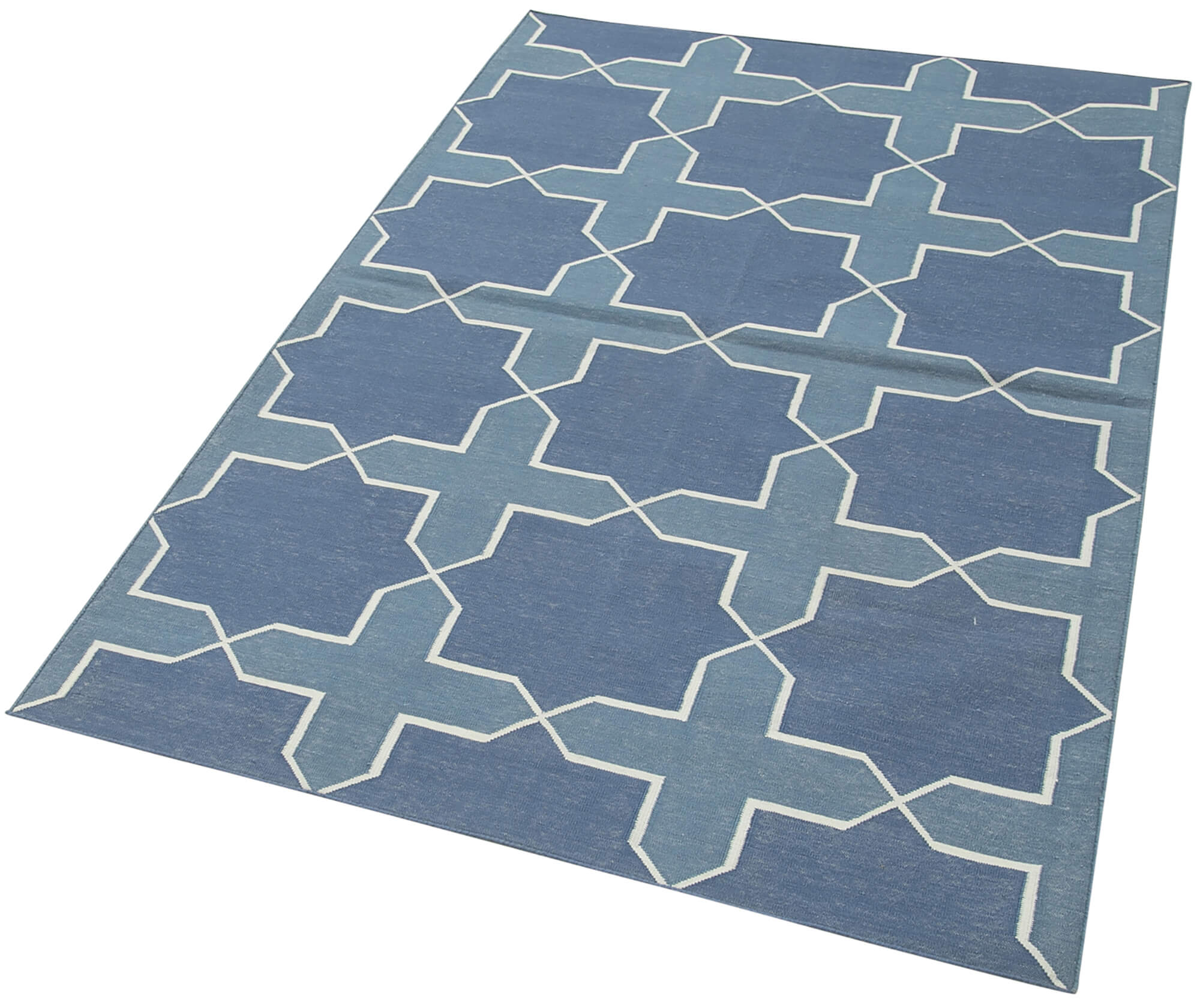4x5 White Dhurrie Rug - 32565
