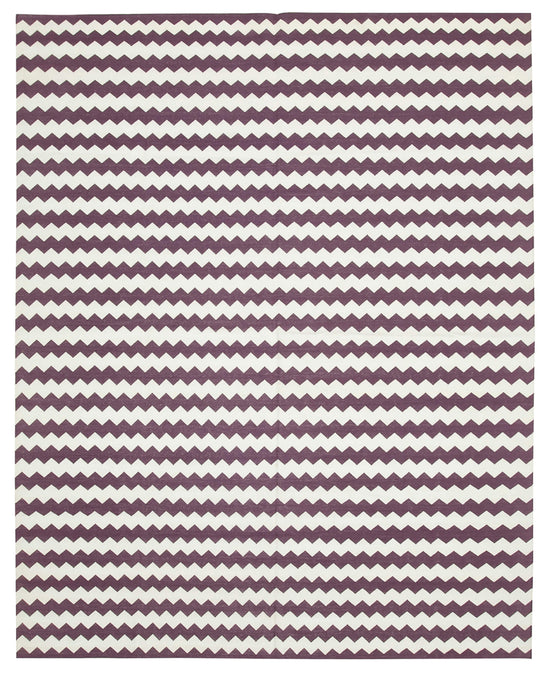 8x10 Purple Dhurrie Rug - 32574