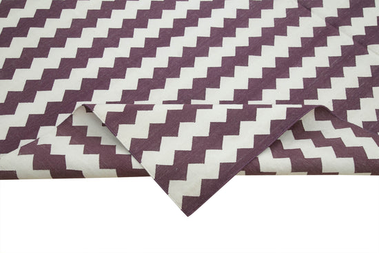 8x10 Purple Dhurrie Rug - 32574