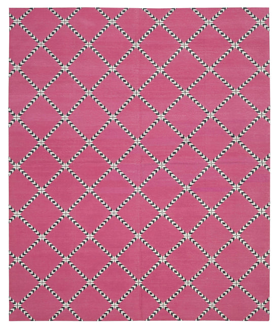 8x10 Pink Dhurrie Rug - 32577