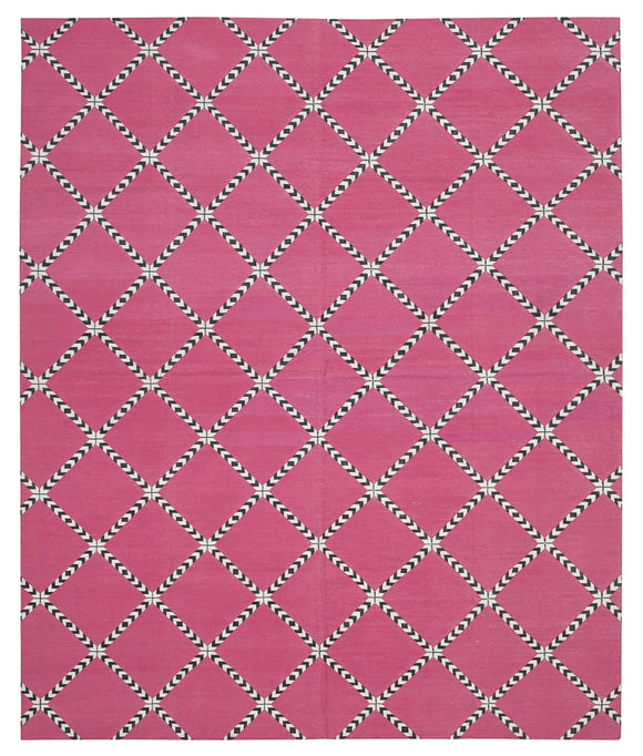 8x10 Pink Dhurrie Rug - 32577