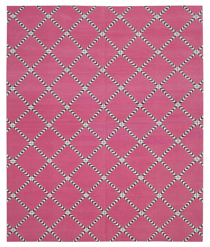 8x10 Pink Dhurrie Rug - 32577