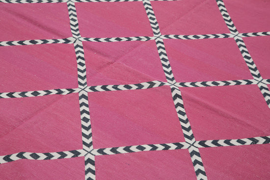 8x10 Pink Dhurrie Rug - 32577