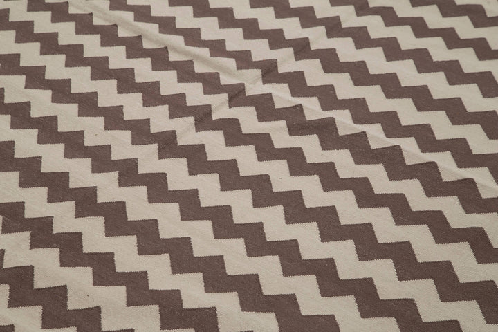 8x10 Brown Dhurrie Rug - 32582