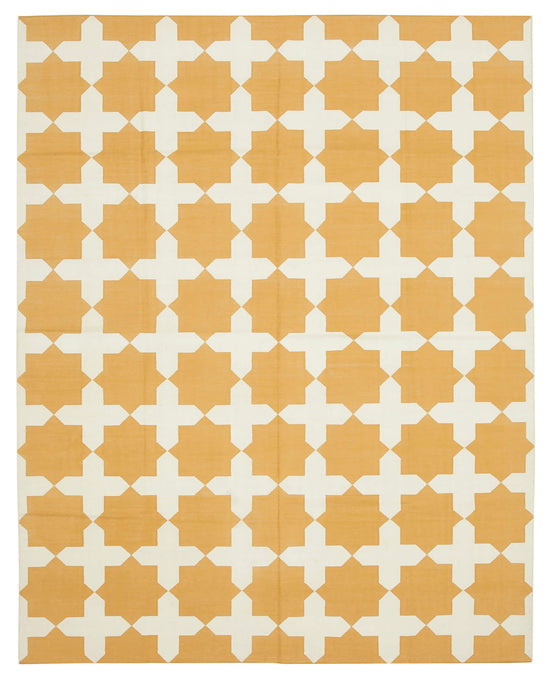 8x10 White Dhurrie Rug - 32583