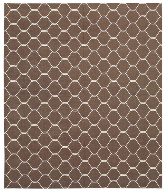 8x10 Brown Dhurrie Rug - 32588