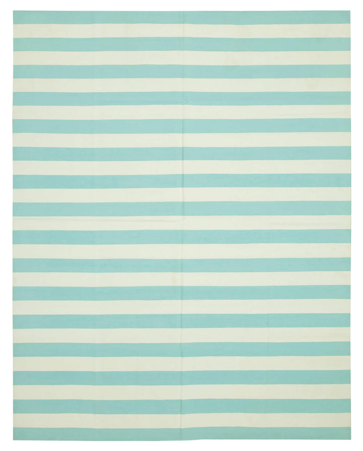 8x10 Turquoise Dhurrie Rug - 32590