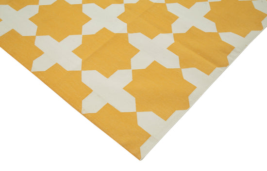 8x10 Yellow Dhurrie Rug - 32591