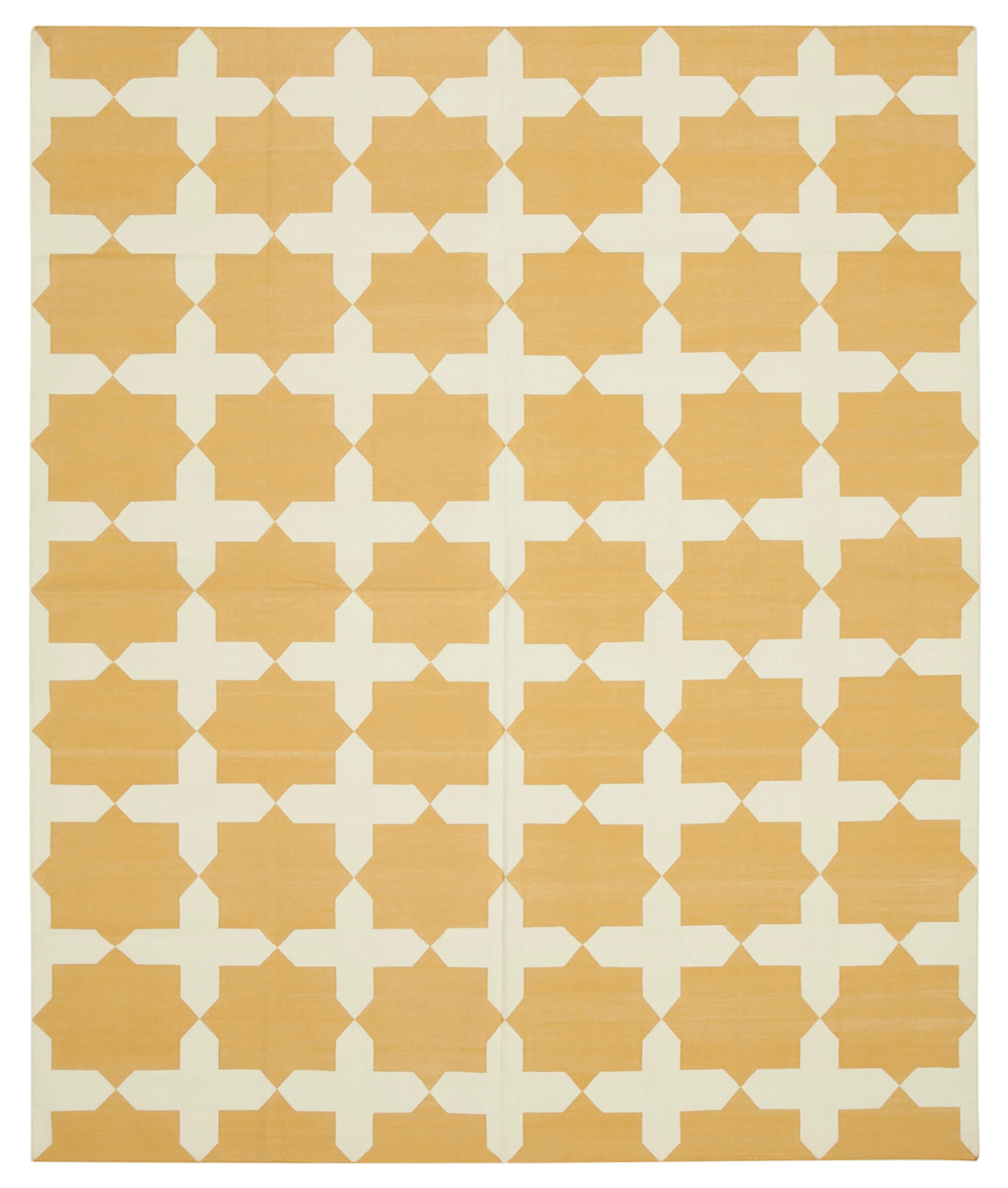 8x10 Yellow Dhurrie Rug - 32592