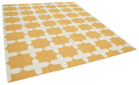 8x10 Yellow Dhurrie Rug - 32592