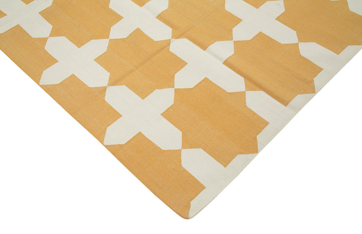 8x10 Yellow Dhurrie Rug - 32592
