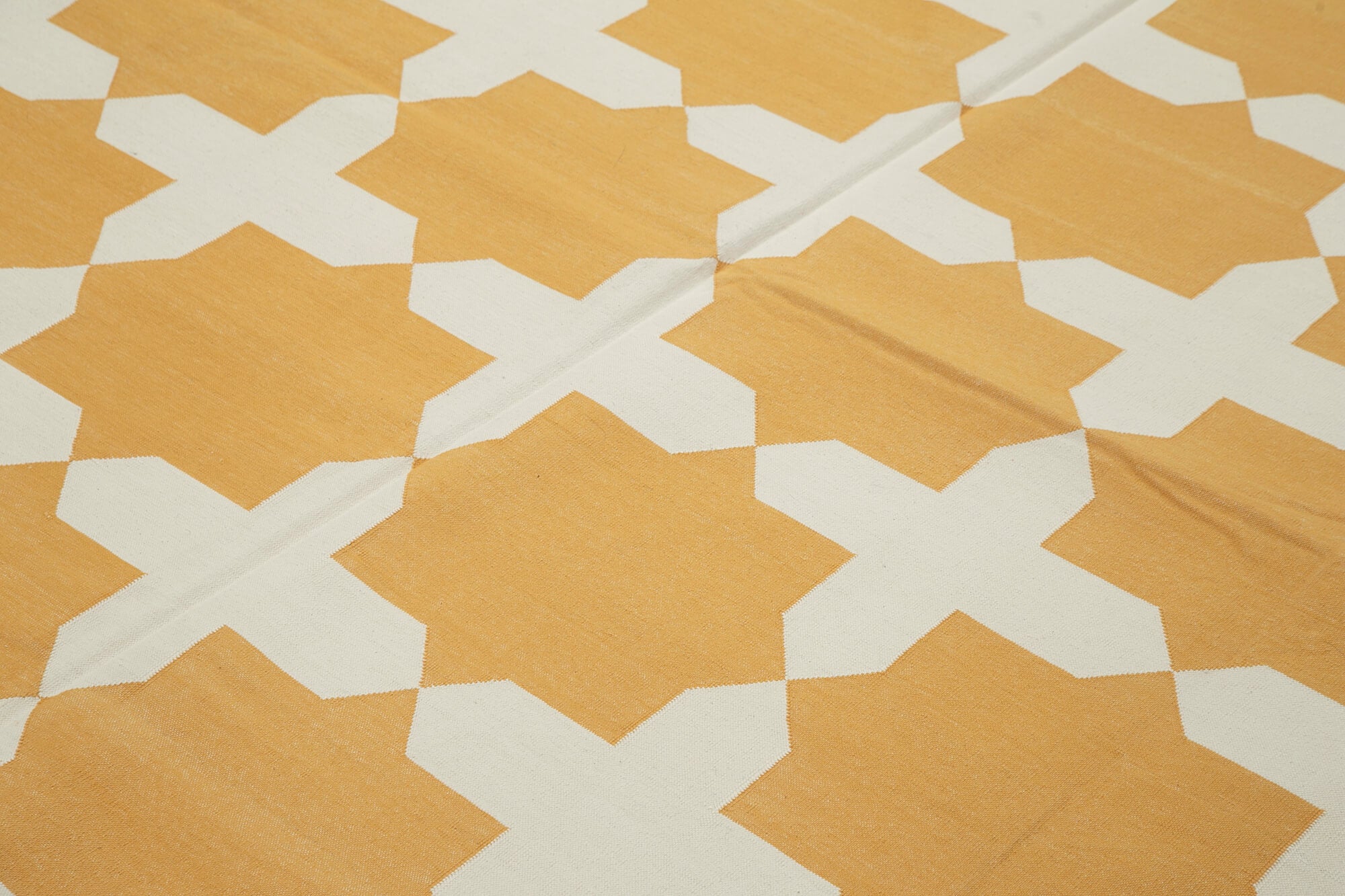 8x10 Yellow Dhurrie Rug - 32592