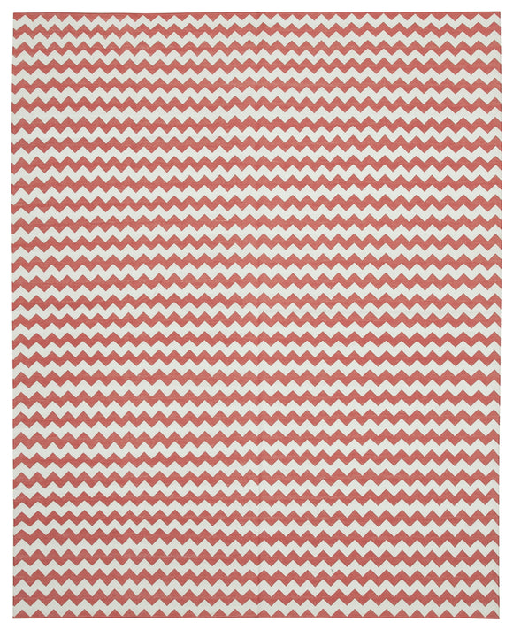 8x10 Red Dhurrie Rug - 32596