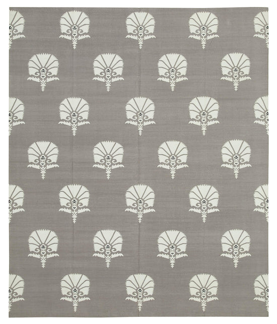 8x10 Grey Dhurrie Rug - 32601