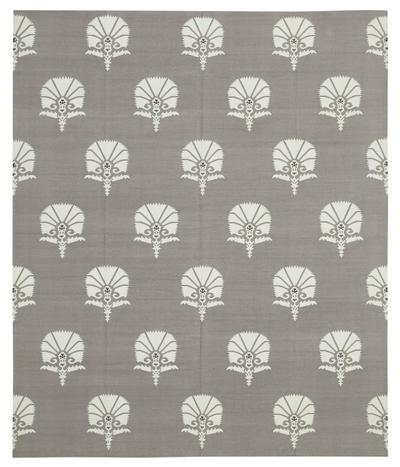 8x10 Grey Dhurrie Rug - 32601