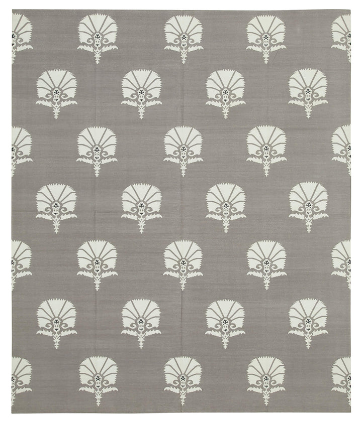 8x10 Grey Dhurrie Rug - 32601