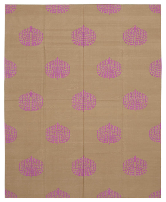 8x10 Brown Dhurrie Rug - 32605