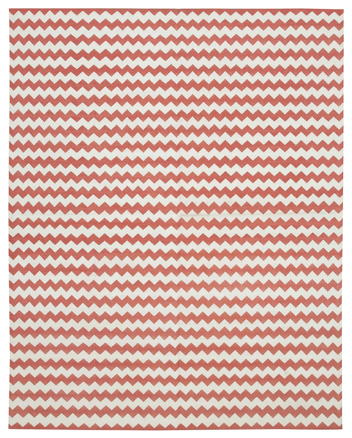 8x10 Red Dhurrie Rug - 32606