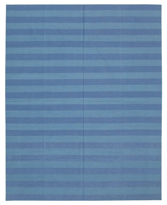 8x10 Blue Dhurrie Rug - 32607