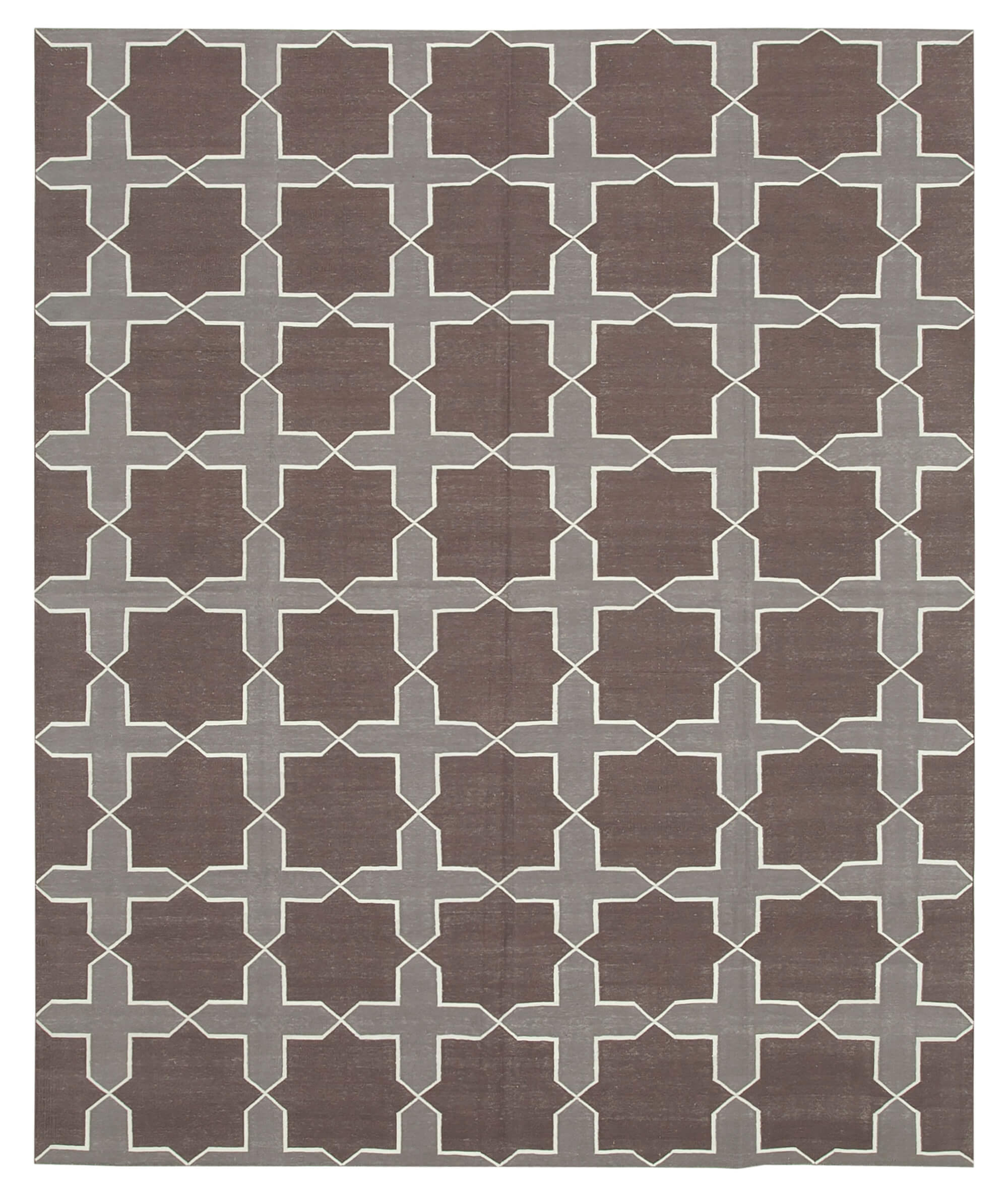 8x10 Brown Dhurrie Rug - 32613