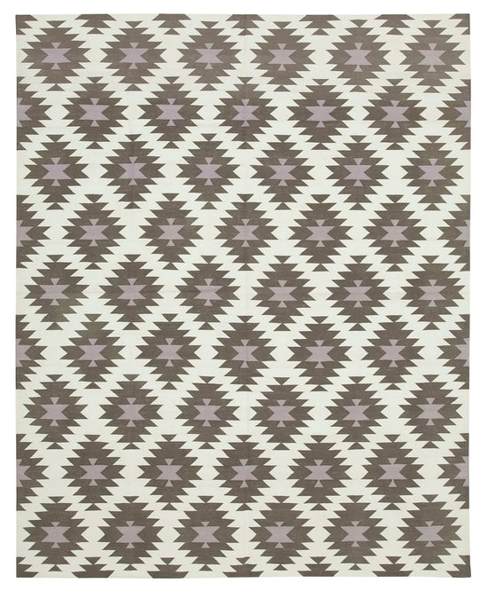 8x10 Brown Dhurrie Rug - 32616
