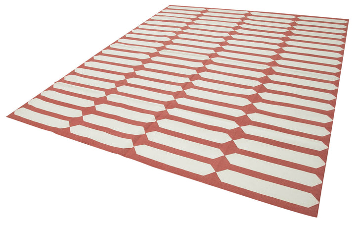 8x10 Red Dhurrie Rug - 32620