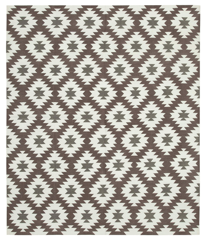 8x10 Brown Dhurrie Rug - 32621