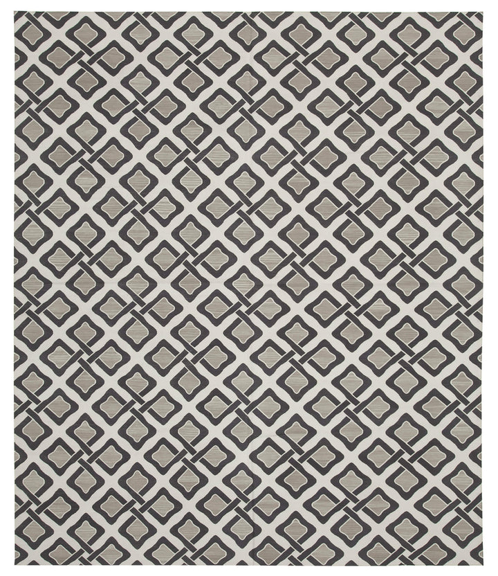 8x10 Grey Dhurrie Rug - 32622