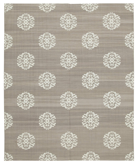 8x10 Brown Dhurrie Rug - 32626