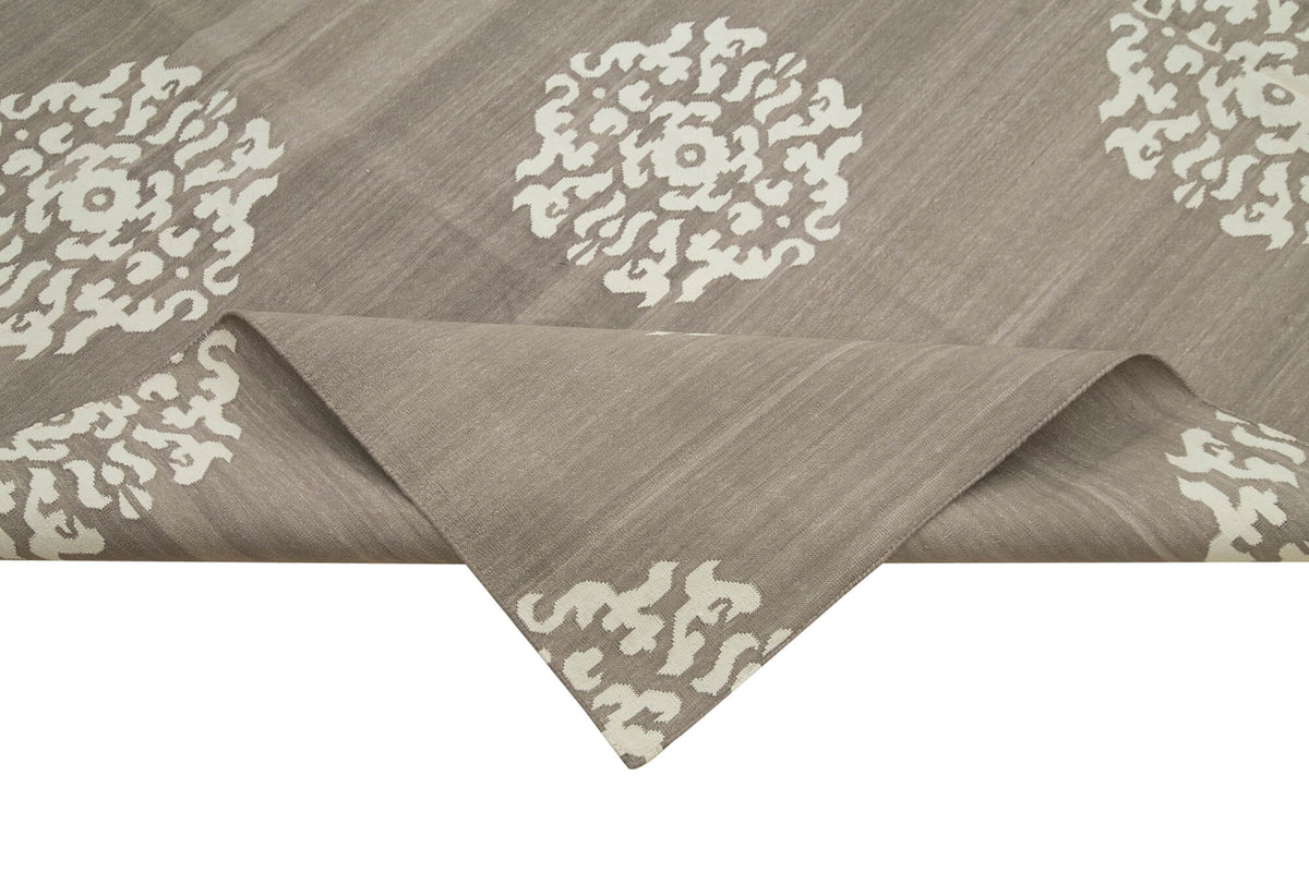 8x10 Brown Dhurrie Rug - 32626