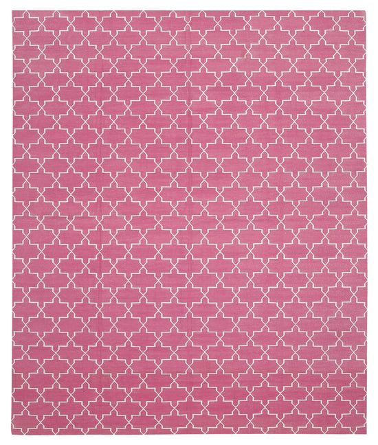 8x10 Pink Dhurrie Rug - 32628