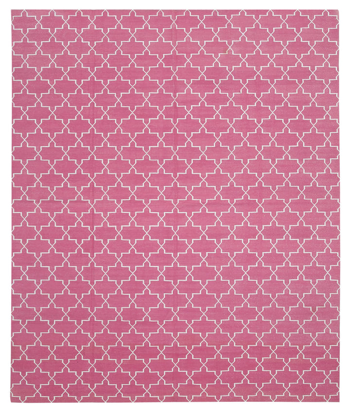 8x10 Pink Dhurrie Rug - 32628