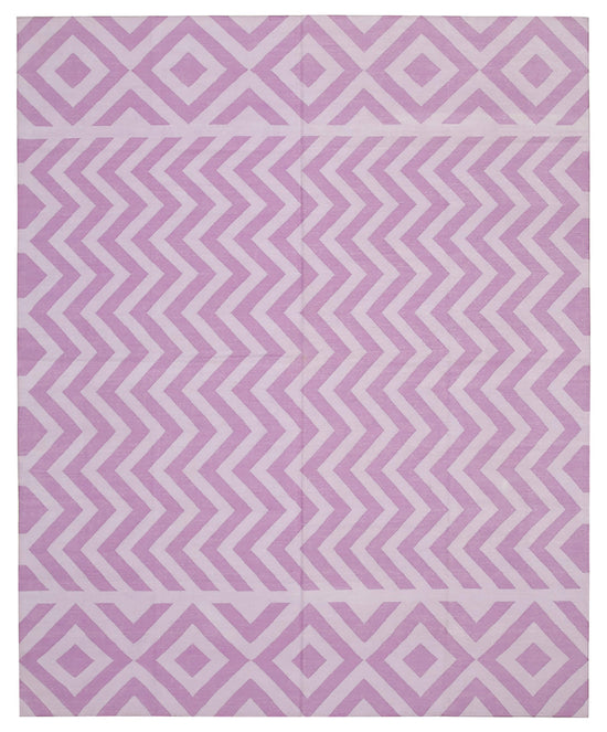 8x10 Purple Dhurrie Rug - 32630