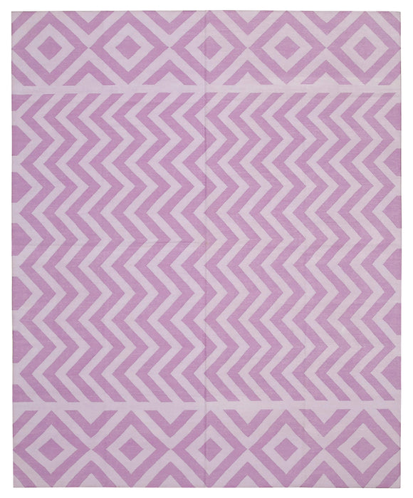 8x10 Purple Dhurrie Rug - 32630