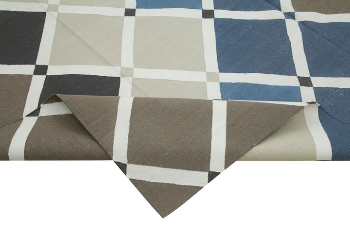 8x10 Blue Dhurrie Rug - 32635