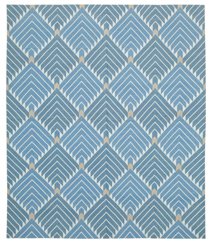 8x10 Blue Dhurrie Rug - 32642