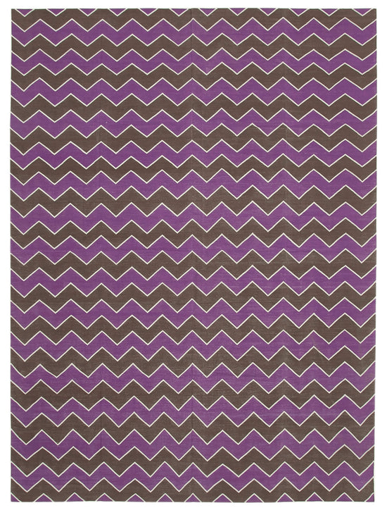 9x12 Purple Dhurrie Rug - 32646