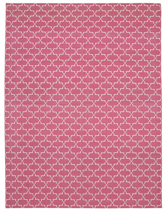 9x12 Pink Dhurrie Rug - 32647