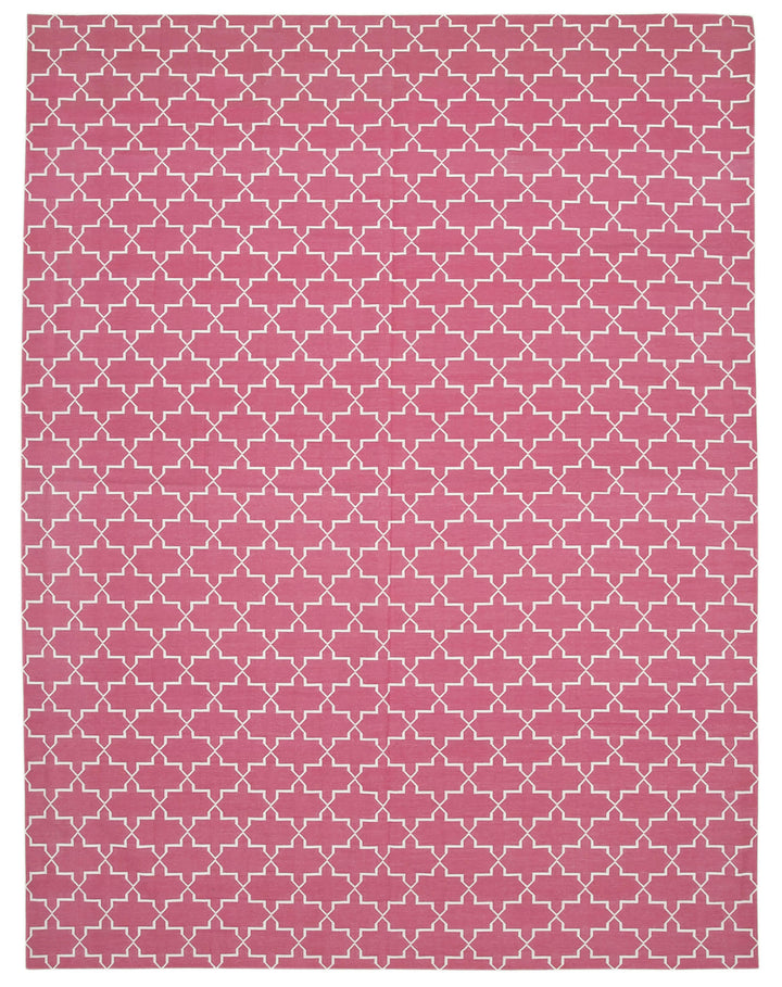 9x12 Pink Dhurrie Rug - 32647
