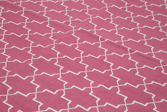 9x12 Pink Dhurrie Rug - 32647