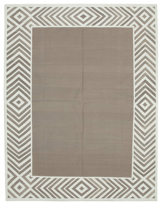 9x12 Brown Dhurrie Rug - 32650