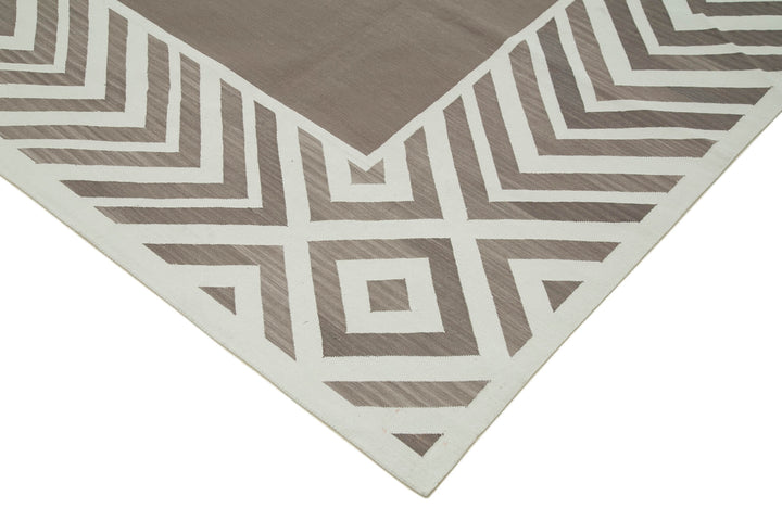 9x12 Brown Dhurrie Rug - 32650