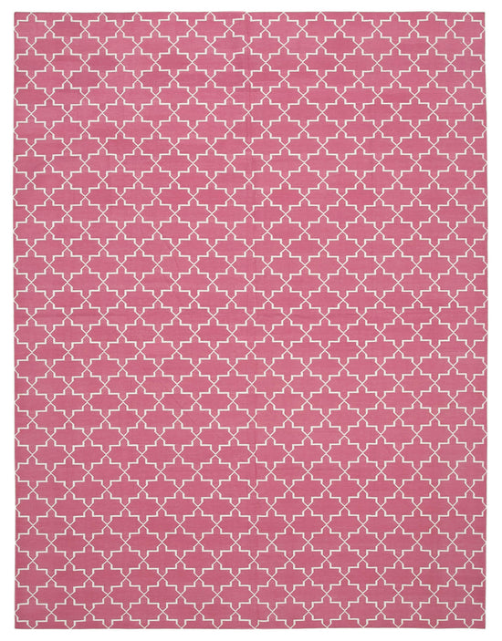 9x12 Pink Dhurrie Rug - 32652