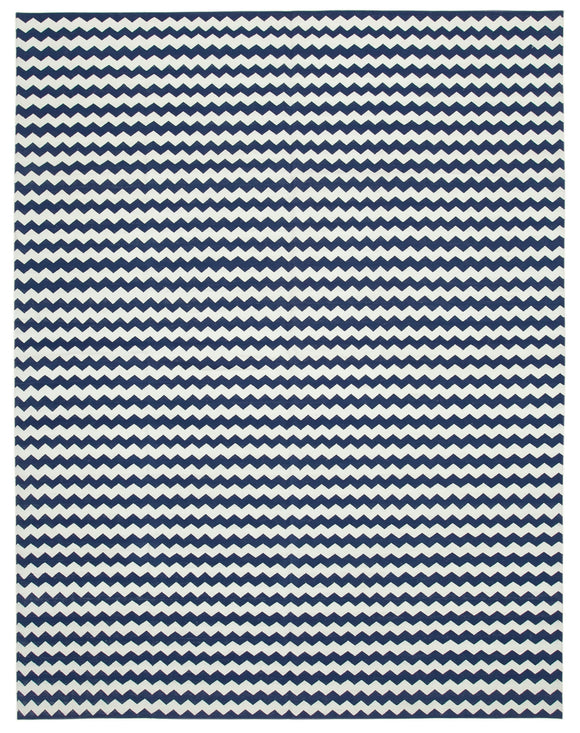 9x12 Blue Dhurrie Rug - 32653