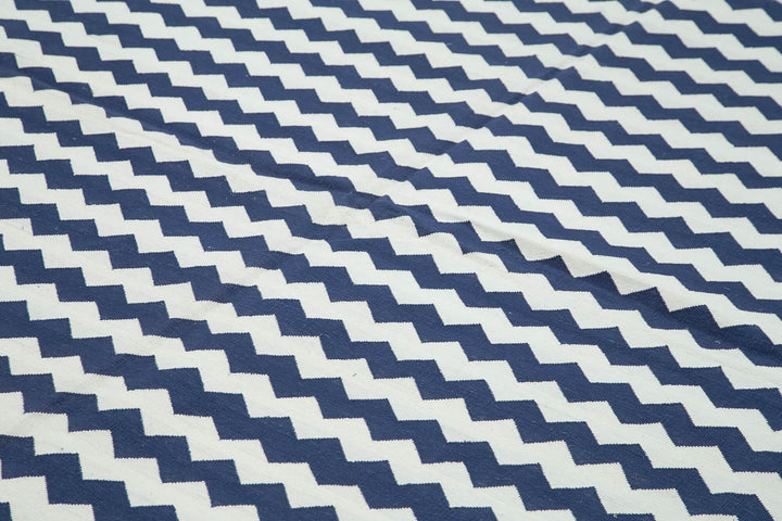 9x12 Blue Dhurrie Rug - 32653